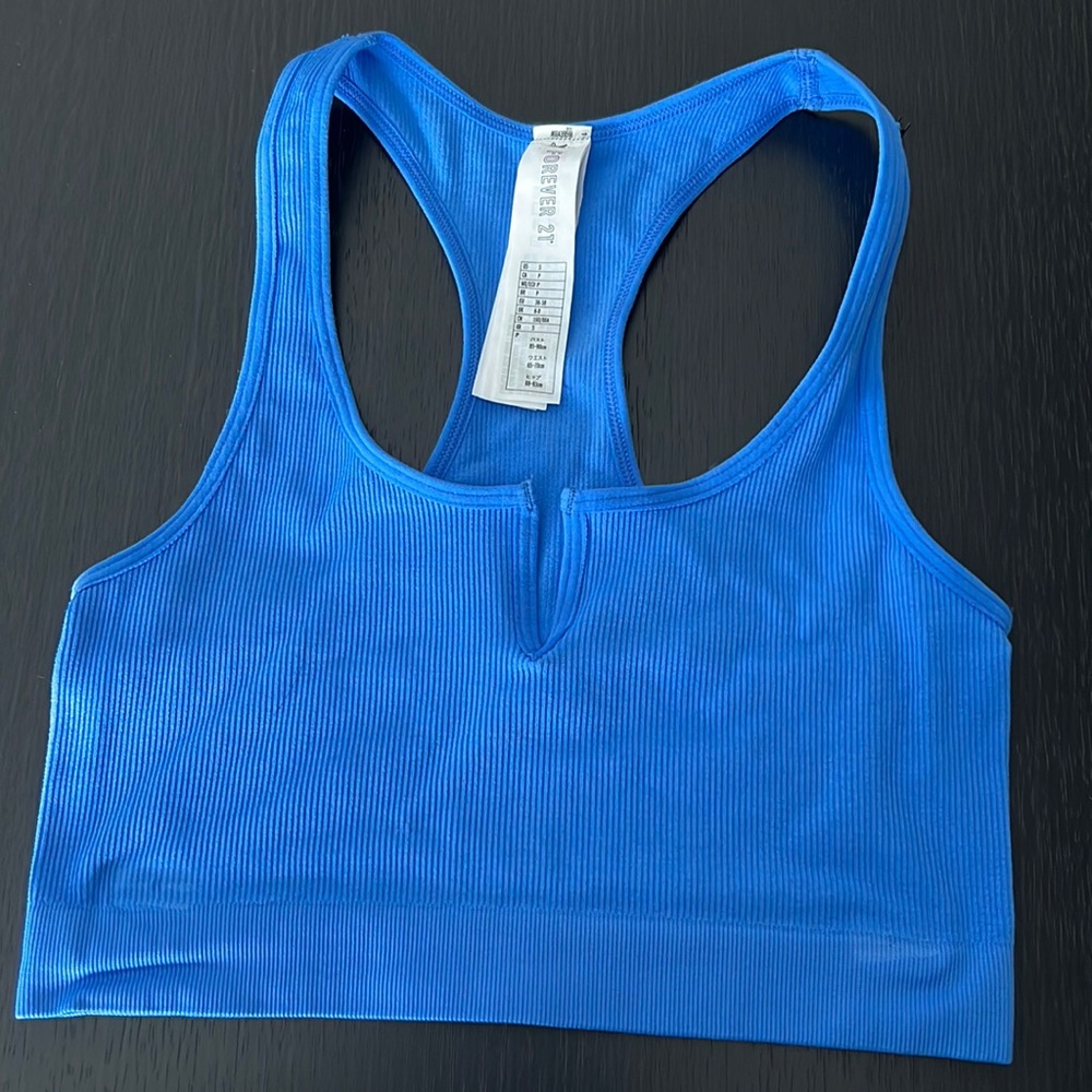 NWOT * Forever 21 Blue Notch Tank in Size Small